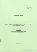 Мультимедийный продукт как объект авторских прав: автореф. дис. на соиск. учен. степ. канд. юрид. наук: (специальность 12.00.03 «Гражданское право; предпринимательское право; семейное право; международное частное право»)